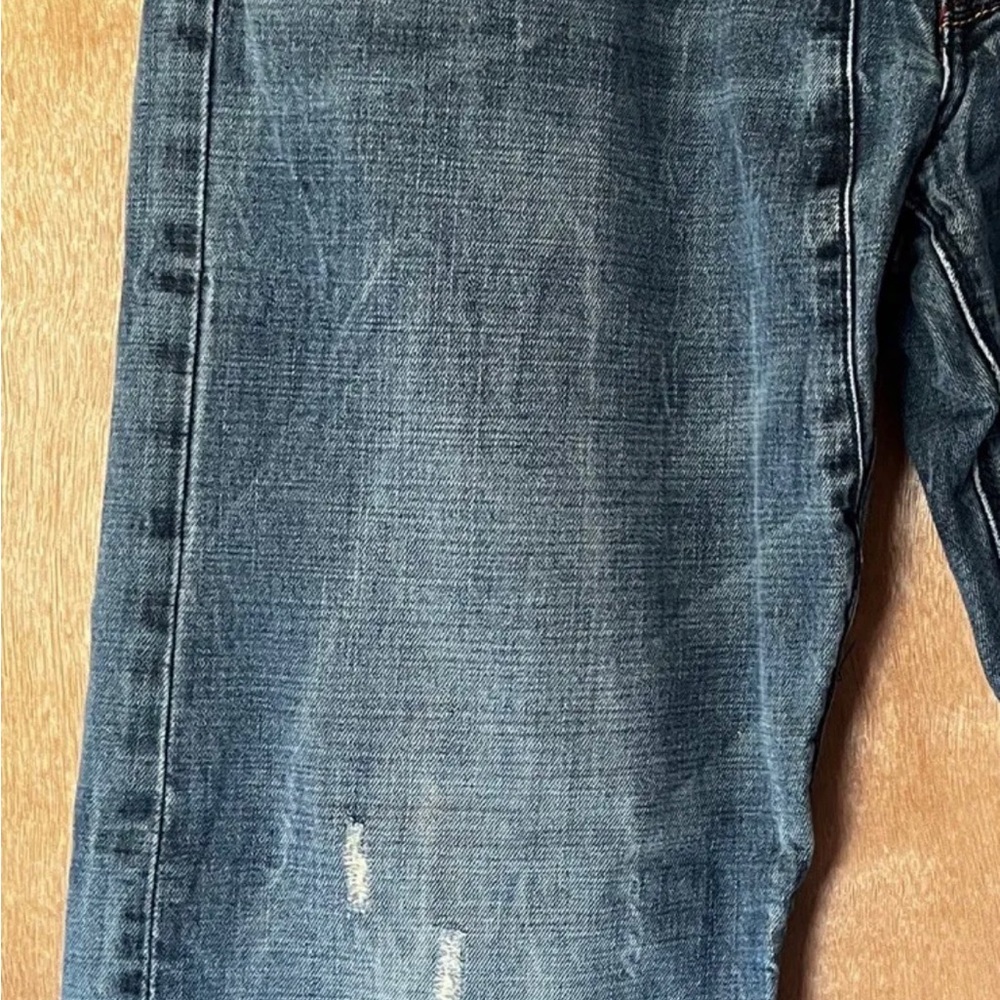 Akko Snap Back Embroidered Eagle Pockets King Of Oneself Distressed Jeans 38x32 View 4